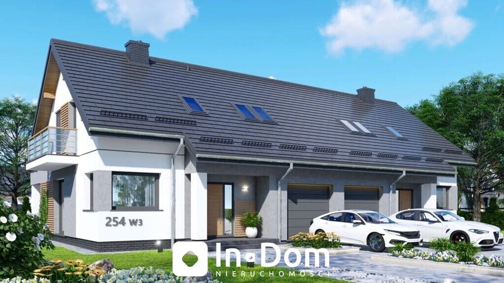 Nowoczesny dom dwurodzinny z garażem i ogrodem - polecam! Głobino, Poziomkowa  148m2 Foto 1