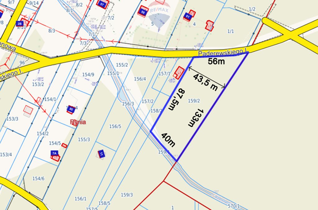 Działka leśna pod zabudowę letniskową w Ryni 4461 m² Rynia, Ignacego Paderewskiego  4 461m2 Foto 1