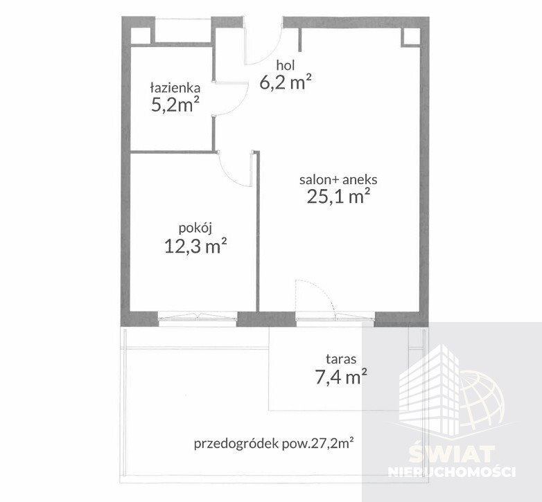 Mieszkanie dwupokojowe na sprzedaż Szczecin, Pogodno Ii  49m2 Foto 1
