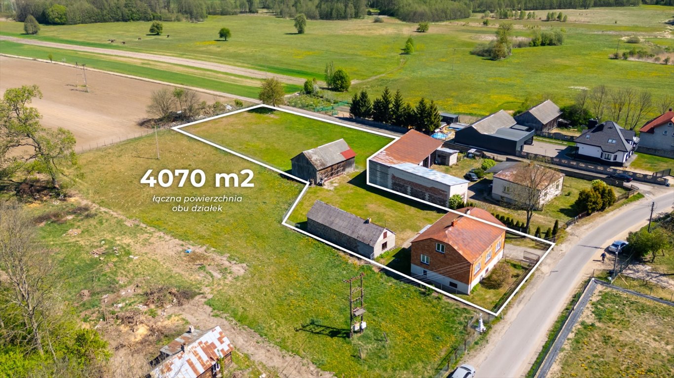 Polecam inwestycyjne siedlisko 4070 m² z domem w Milewie Milew  250m2 Foto 1