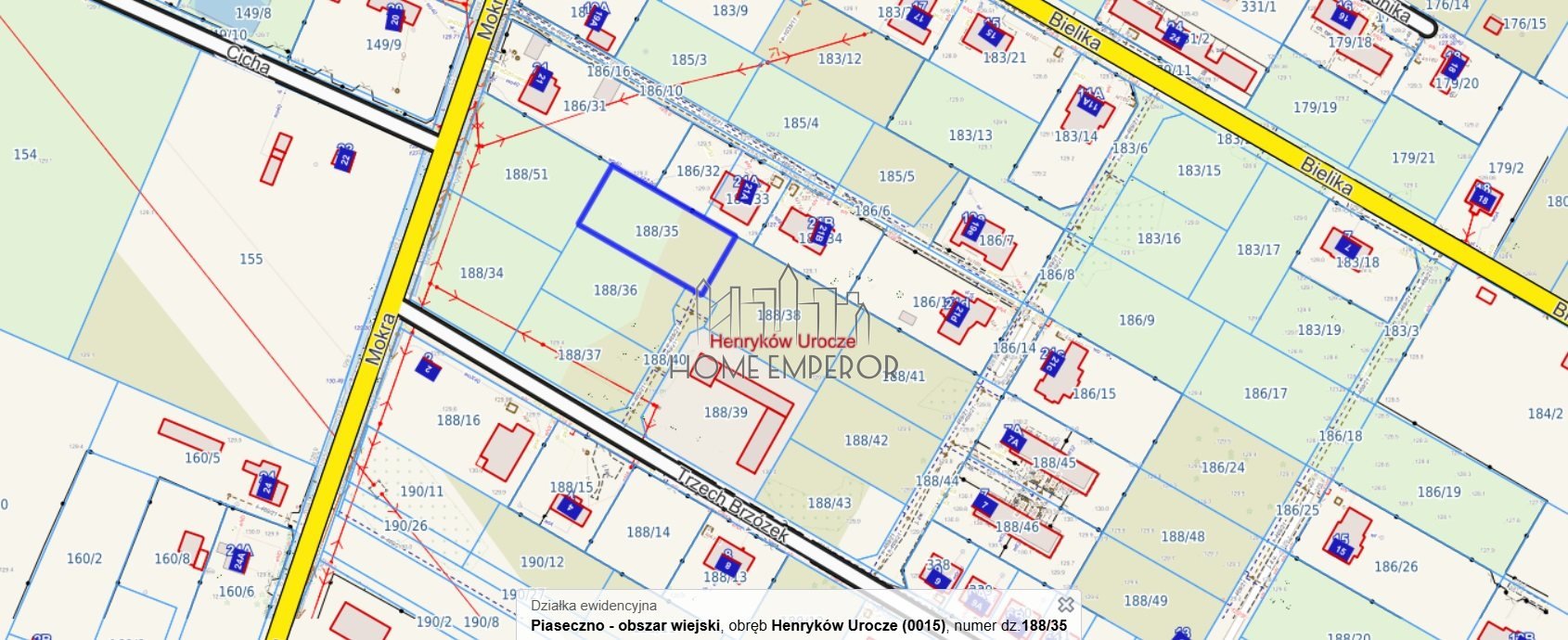 Działka budowlana na sprzedaż Henryków-Urocze, Trzech Brzózek  1 100m2 Foto 5