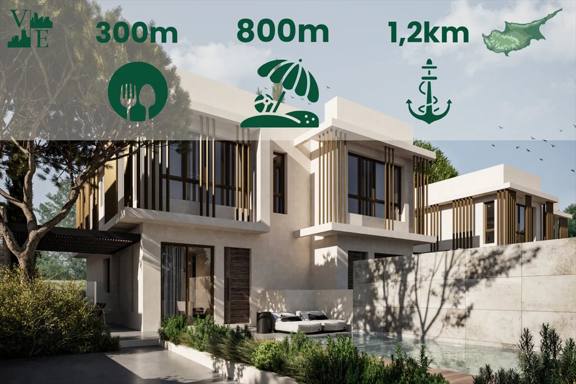 Dom z prywatnym basenem i widokiem na Morze Śródziemne Cypr, Protaras  162m2 Foto 1