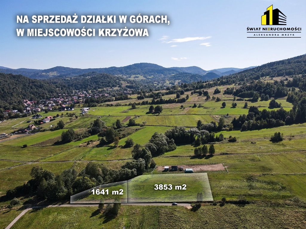 Działka budowlana na sprzedaż Krzyżowa  1 641m2 Foto 1