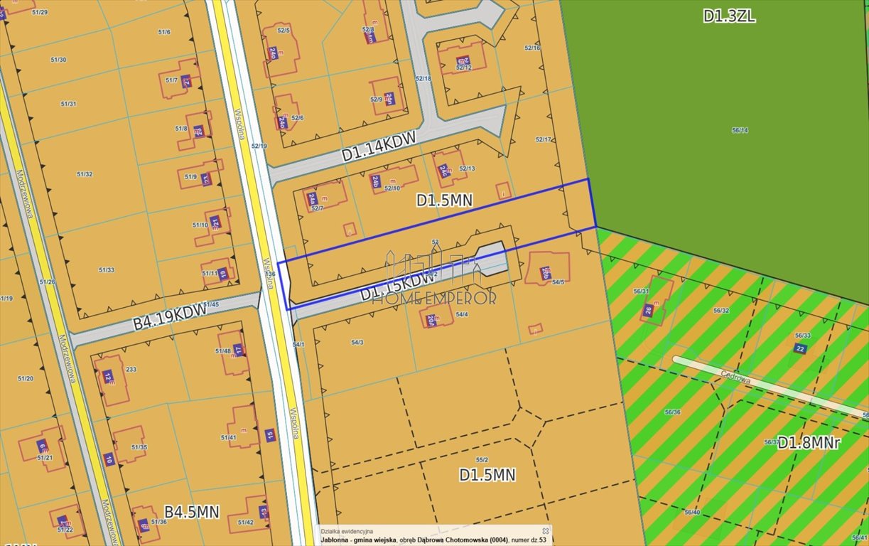 Działka 2535 m² pod zabudowę jednorodzinną, media przy granicy Dąbrowa Chotomowska, Wspólna  2 535m2 Foto 1