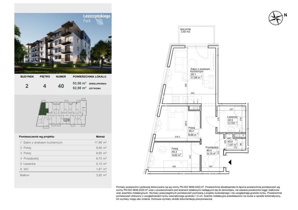 Mieszkanie trzypokojowe na sprzedaż Bydgoszcz, Szwederowo, Stanisława Leszczyńskiego  53m2 Foto 4