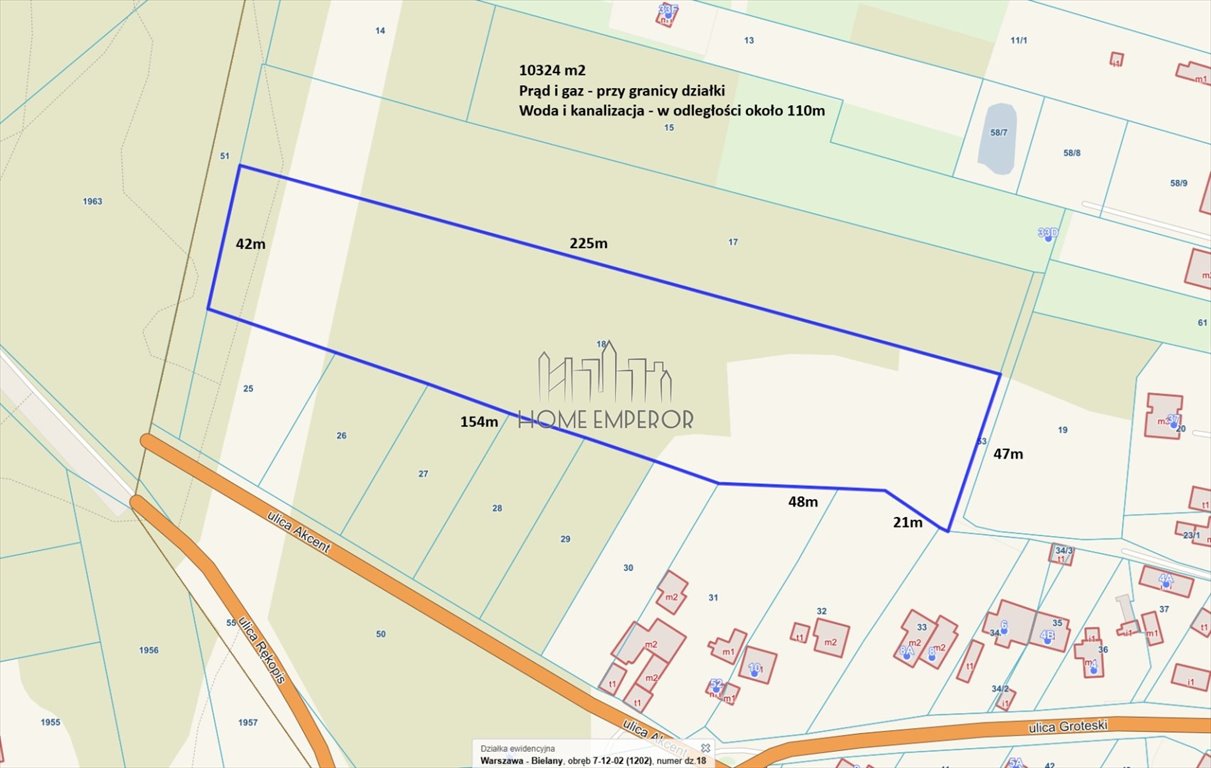 Zapraszam do zakupu działki 10 324 m² w Bielanach Warszawa, Bielany, Estrady  10 324m2 Foto 1