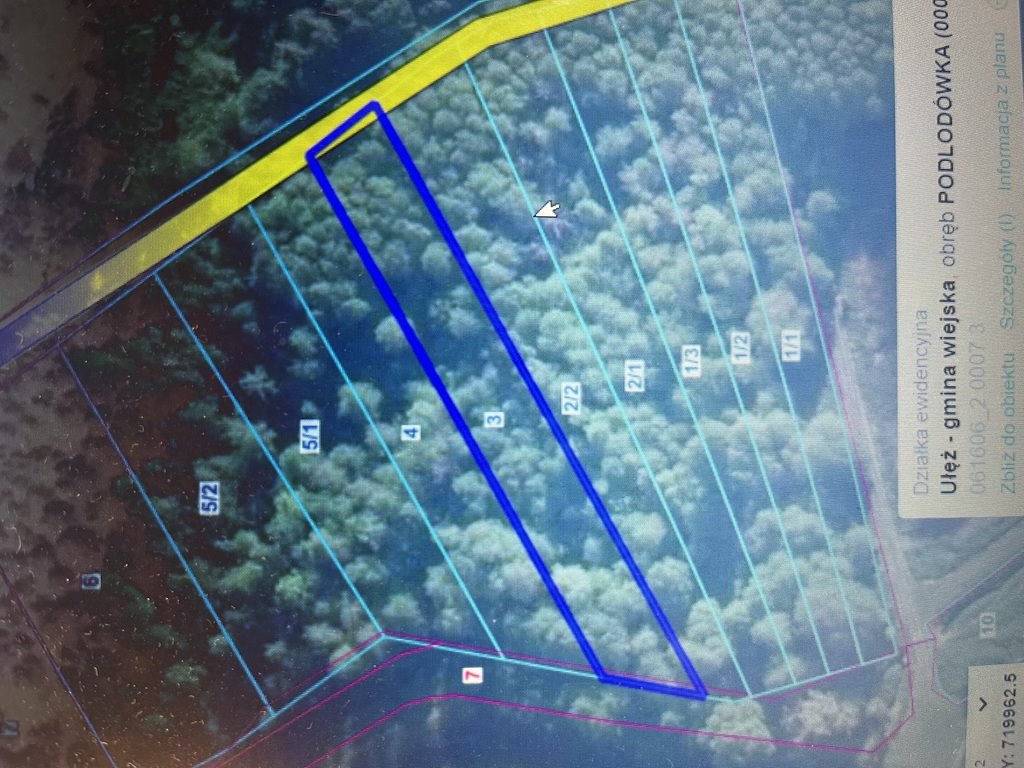 Działki leśne z mediami przy asfaltowej drodze w Podlodówce Podlodówka  10 172m2 Foto 1