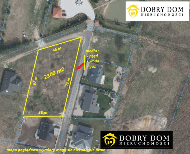 Do sprzedania działka 2300 m² z mediami i podziałem w Halickiem Halickie  2 300m2 Foto 1