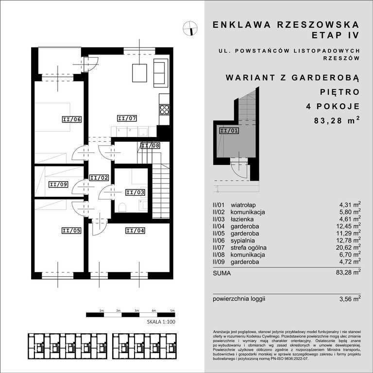 Mieszkanie czteropokojowe  na sprzedaż Rzeszów, Powstańców Listopadowych  83m2 Foto 2