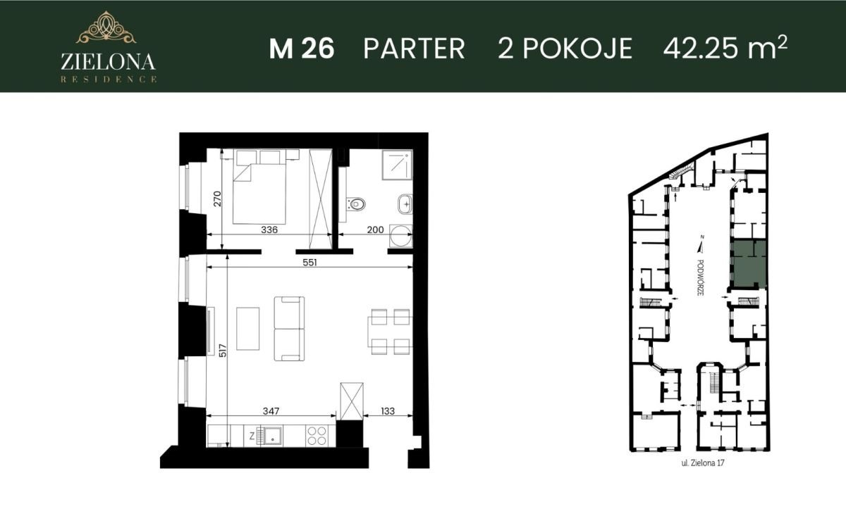 Mieszkanie dwupokojowe na sprzedaż Łódź, Polesie, Zielona  42m2 Foto 3