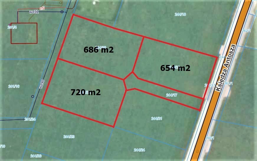 Działka budowlana na sprzedaż Woźniki, Dyrdy  654m2 Foto 1