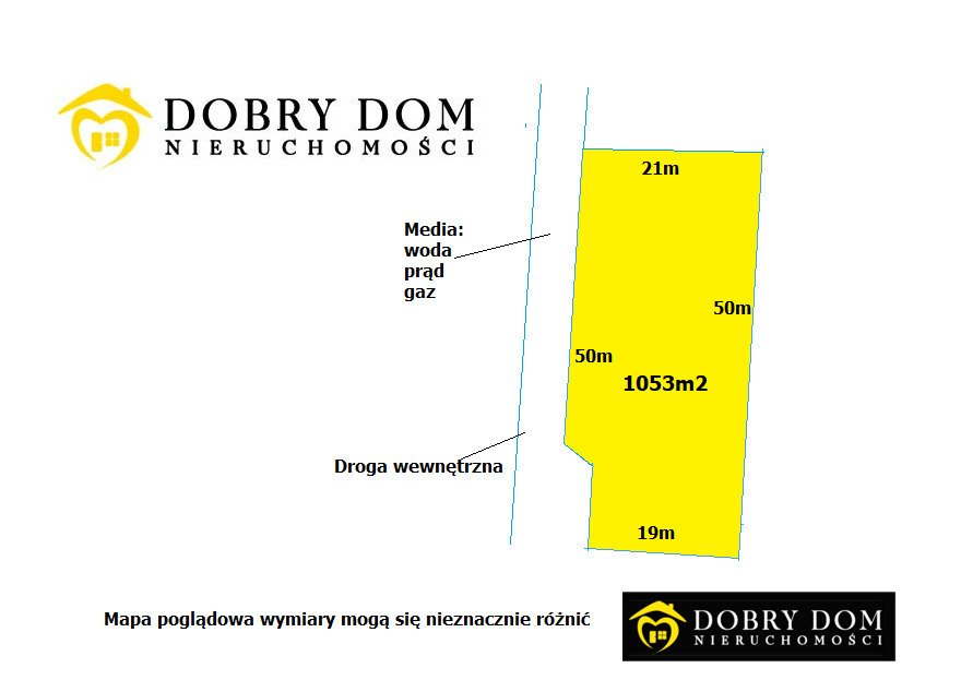 Sprzedam działkę budowlaną 1053 m² z mediami w Wasilkowie Wasilków  1 053m2 Foto 1