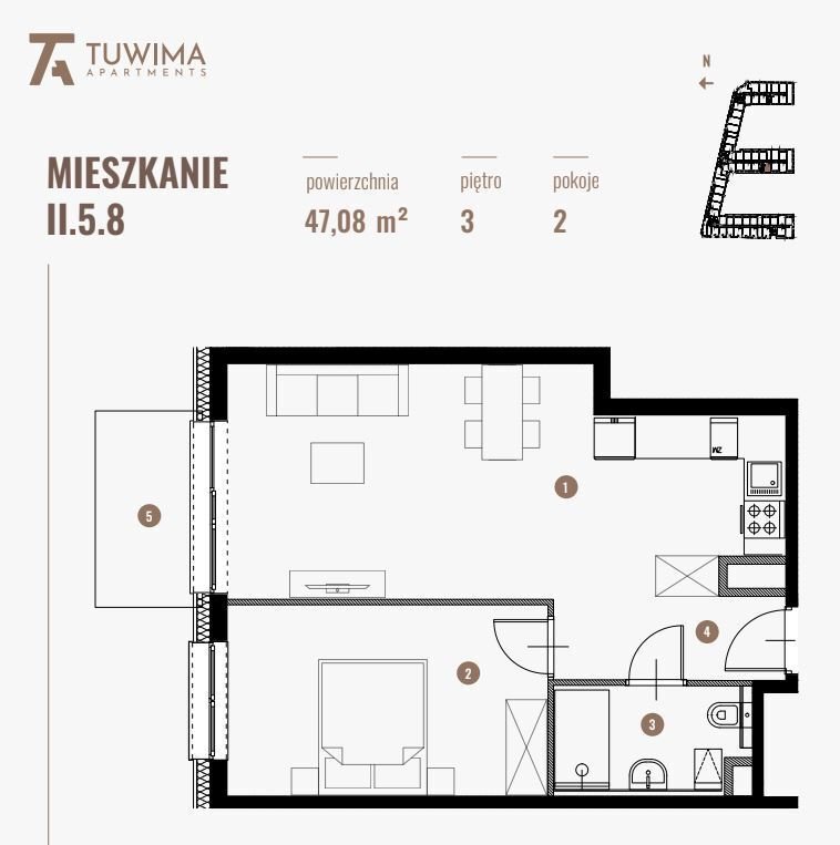 Mieszkanie dwupokojowe na sprzedaż Łódź, Juliana Tuwima (Łódź-Widzew)  45m2 Foto 4