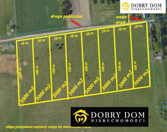 Działka 3000 m² z dostępem do mediów i lasem w Gródku Mieleszki  3 000m2 Foto 1