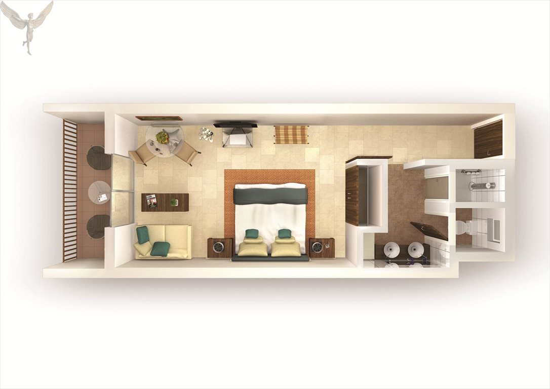 Apartament 36 m² z balkonem w White Sands Hotel & SPA - inwestycja Wyspy Zielonego Przylądka, White Sands Hotel SPA  36m2 Foto 1