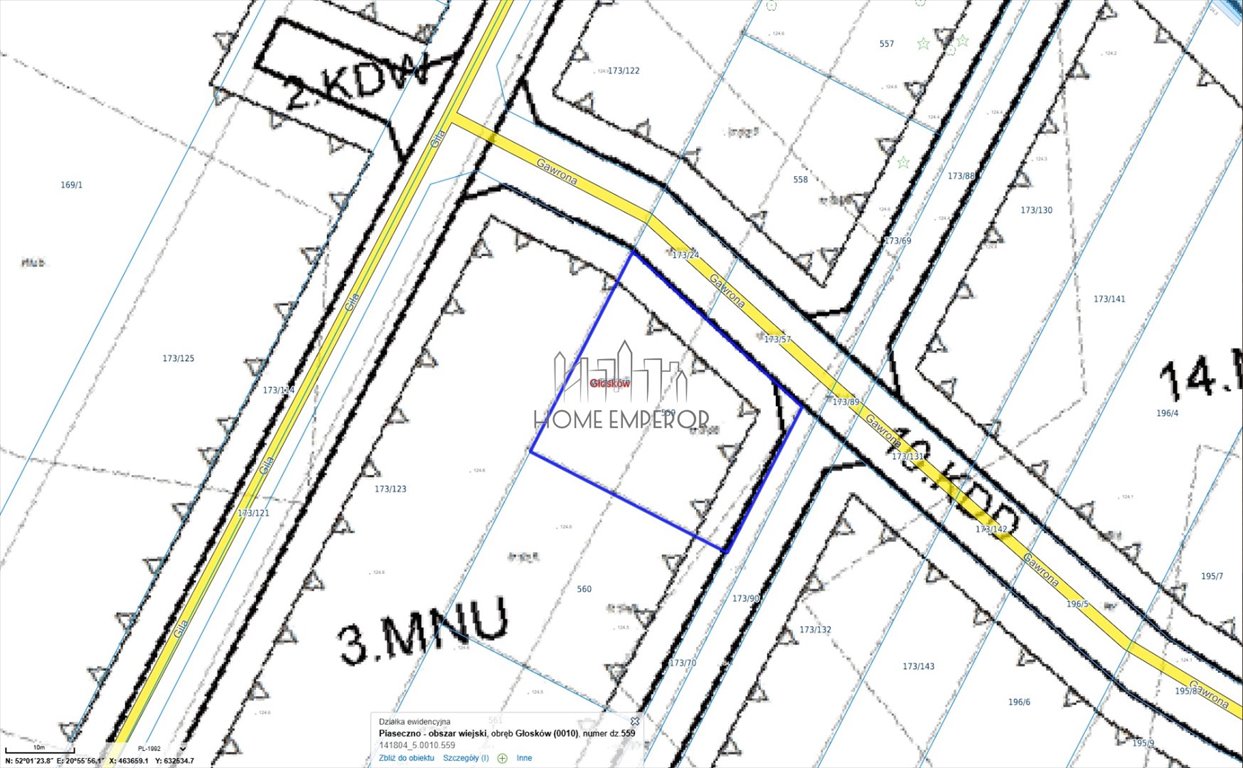 Działka budowlana na sprzedaż Głosków, Gawrona  949m2 Foto 1