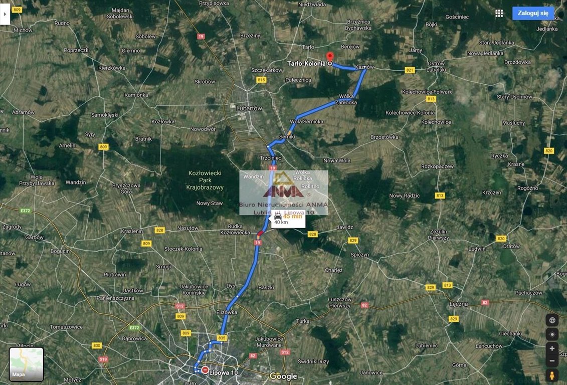 Działka bud.-rolna 7 500 m² z mediami i bez ogrodzenia Tarło-Kolonia  7 500m2 Foto 1