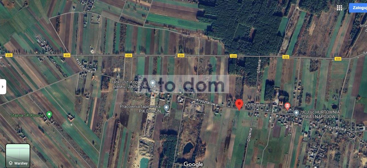 Działka budowlana 591 m² w Kruszu z prądem i planem MNU Krusze  591m2 Foto 1