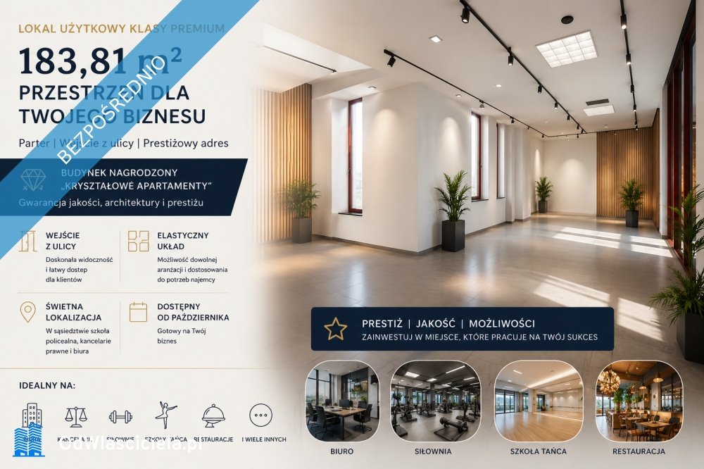 Zapraszam do wynajmu lokalu 184 m² w prestiżowym budynku Poznań Poznań, Tylne Chwaliszewo 23  184m2 Foto 1