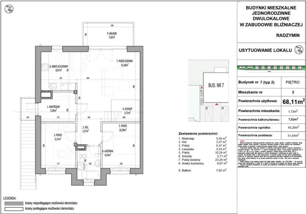 Mieszkanie czteropokojowe  na sprzedaż Radzymin, Wołomińska  68m2 Foto 2