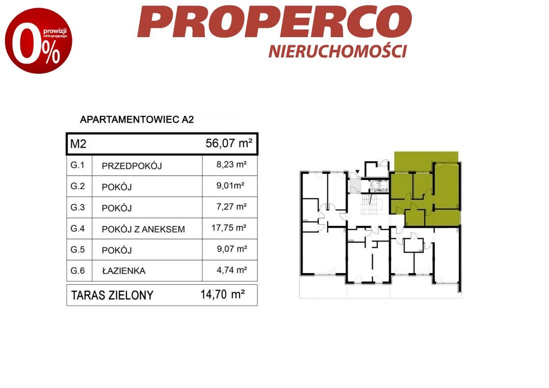 Mieszkanie czteropokojowe  na sprzedaż Pińczów  56m2 Foto 11