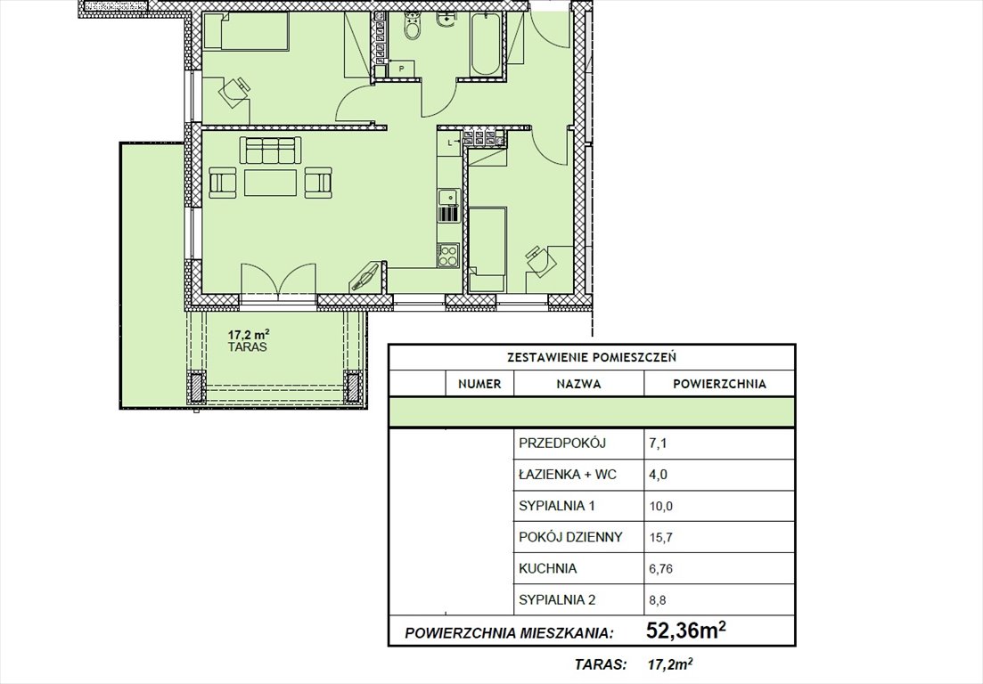 Mieszkanie trzypokojowe na wynajem Rzeszów, Staromieście, Ogrody Hiszpańskie, Lubelska  52m2 Foto 18