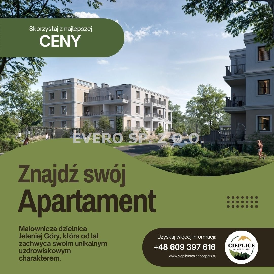 Mieszkanie dwupokojowe na sprzedaż Jelenia Góra, Cieplice Śląskie-Zdrój, Krośnieńska  37m2 Foto 1