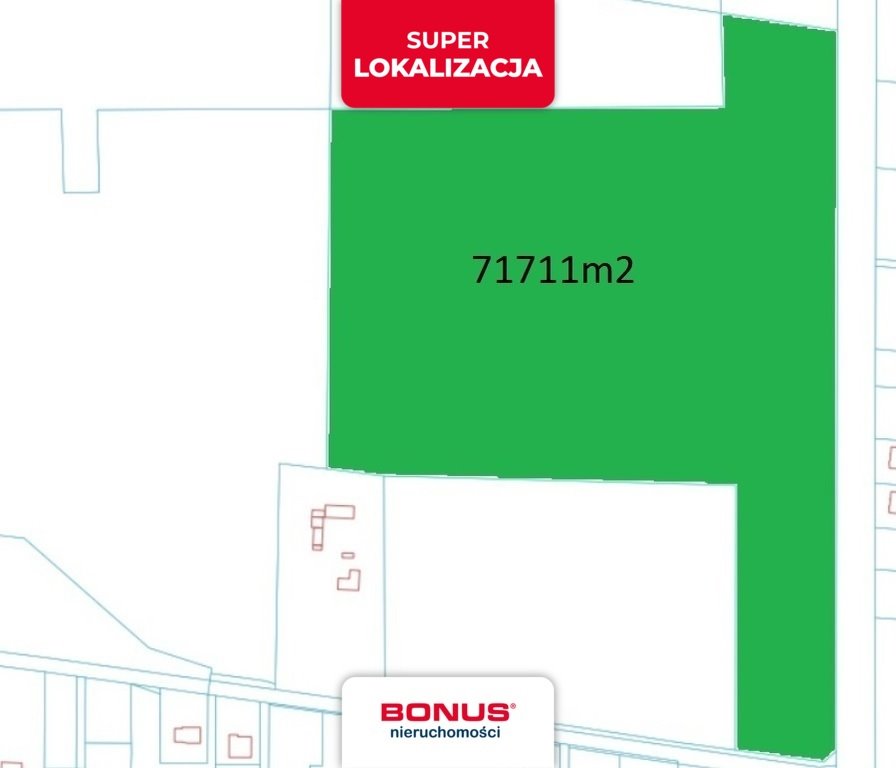 Grunt inwestycyjny 7,17 ha z mediami i MPZP w Wierzbicy Wierzbica  71 711m2 Foto 1