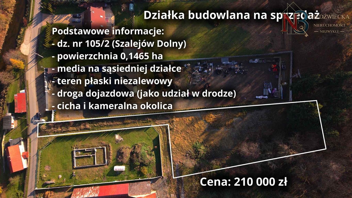 Działka budowlana w Szalejowie Dolnym, media, cisza Szalejów Dolny, Szalejów Dolny, Szalejów 64  1 466m2 Foto 1