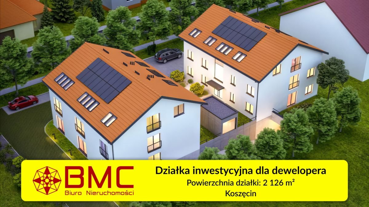 Zapraszam do zakupu działki inwestycyjnej z projektem 9 mieszkań i garażem Koszęcin, Jesienna  2 126m2 Foto 1