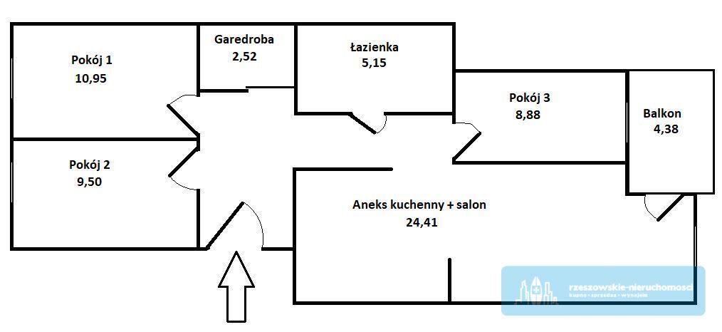 Mieszkanie czteropokojowe  na sprzedaż Rzeszów, Zawiszy Czarnego, Podgórska  72m2 Foto 2