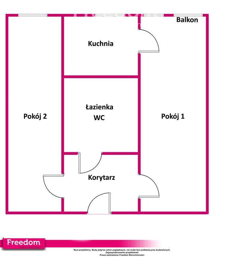 Mieszkanie dwupokojowe na sprzedaż Radom, gen. Leopolda Okulickiego  49m2 Foto 3