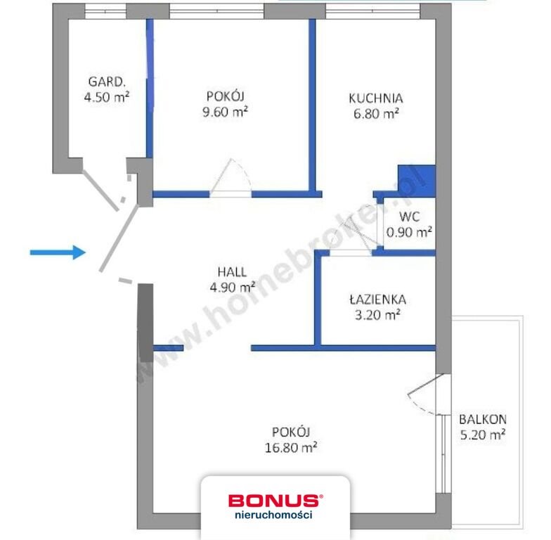 Mieszkanie dwupokojowe na sprzedaż Szczecin, Podjuchy, Floriana Szarego  42m2 Foto 2