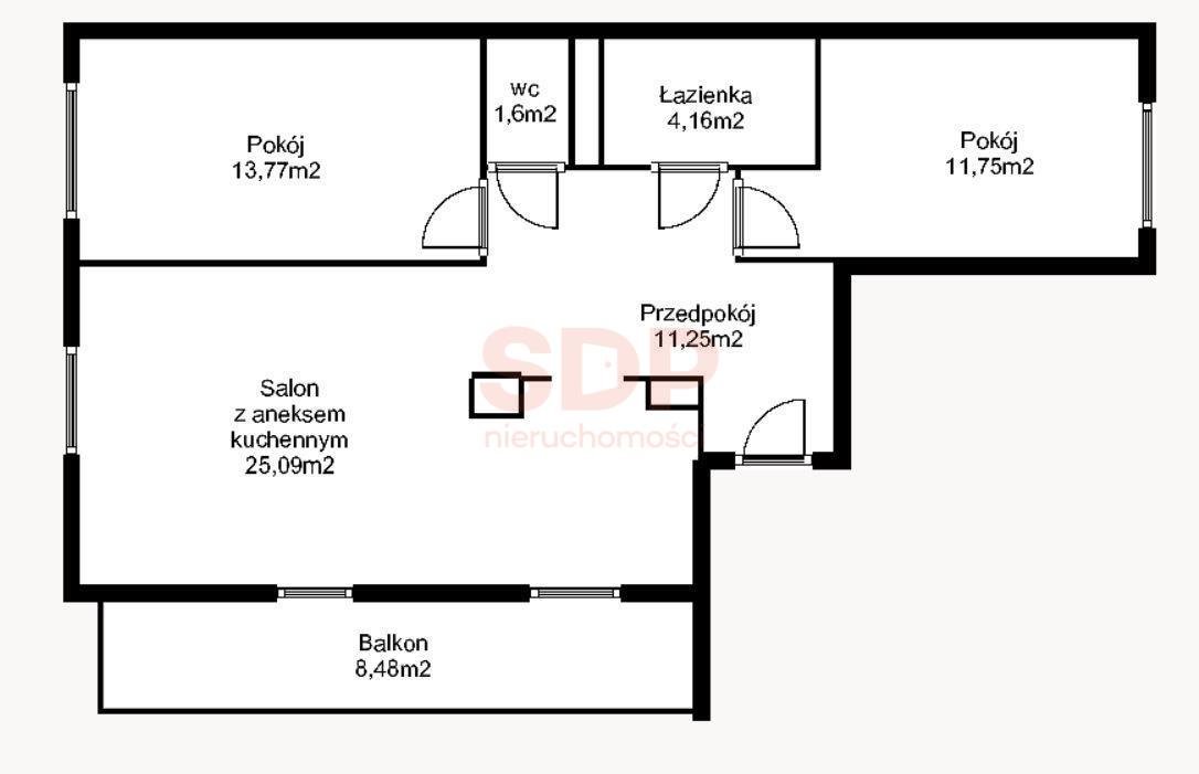 Mieszkanie trzypokojowe na wynajem Wrocław, Fabryczna, Oporów, Wichrowa  68m2 Foto 2