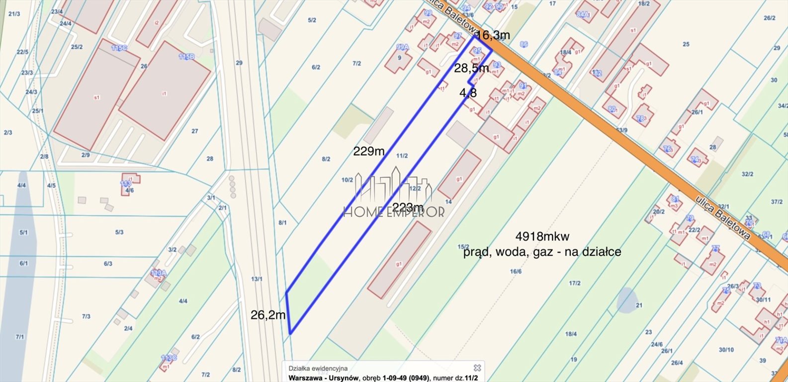 Działka budowlana na sprzedaż Warszawa, Ursynów, Jeziorki, Baletowa  4 900m2 Foto 1