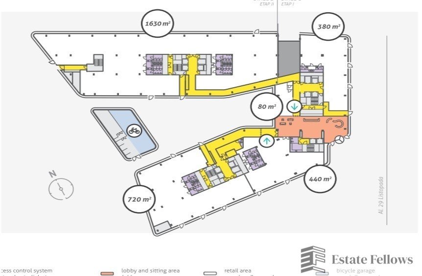 Nowoczesny lokal 720 m2 w centrum Krakowa, certyfikat BREEAM Kraków, al. 29 Listopada  720m2 Foto 1