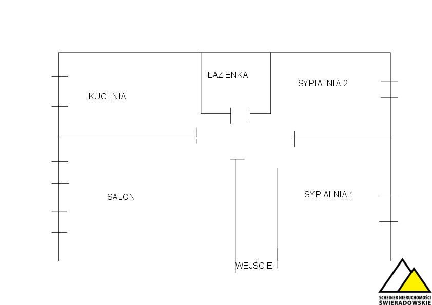 Mieszkanie trzypokojowe na sprzedaż Świeradów-Zdrój, Sienkiewicza  47m2 Foto 3