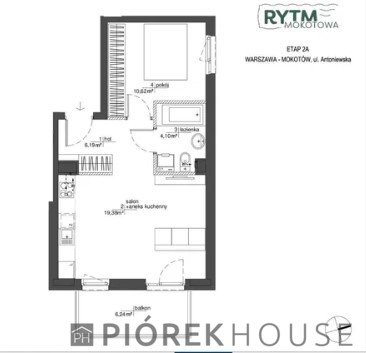 Mieszkanie 40,29 m² z balkonem i miejscem w garażu Warszawa, Mokotów, Antoniewska  40m2 Foto 1