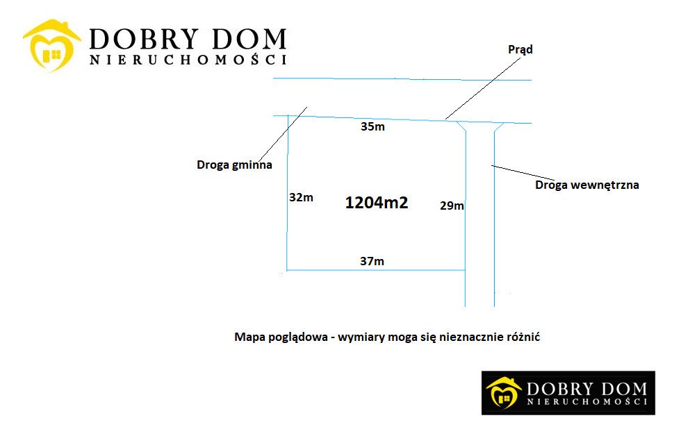 Działka budowlana 1204 m², media, blisko Białegostoku Dzikie  1 204m2 Foto 1