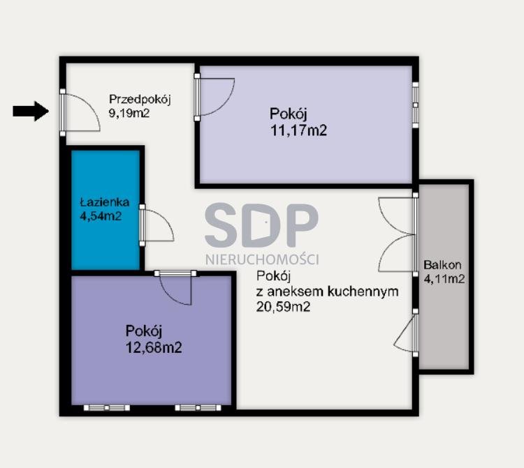 Mieszkanie trzypokojowe na sprzedaż Wrocław, Krzyki, Ołtaszyn, Nefrytowa  58m2 Foto 1
