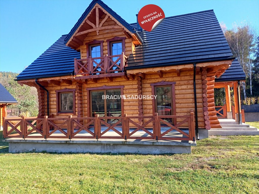 Urokliwy dom z bali 174 m2, stan surowy zamknięty Trzebunia  175m2 Foto 1