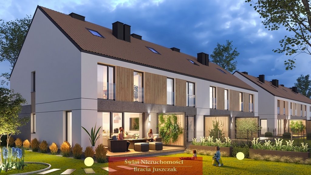 Polecam nowoczesny dom szeregowy z własnym ogrodem i garażem Dobrzykowice  114m2 Foto 1