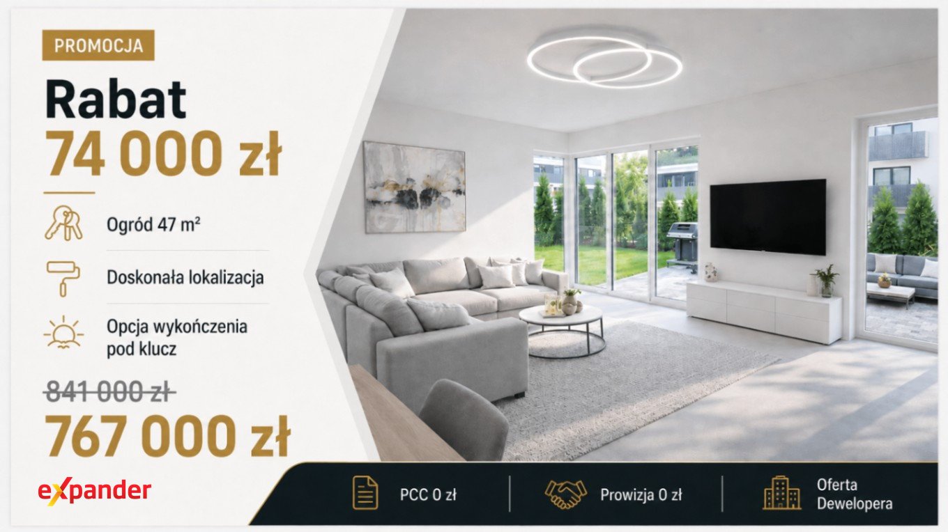 Gotowe 3 pokoje z ogrodem 48 m² w Poznaniu polecam Poznań, Naramowicka  77m2 Foto 1