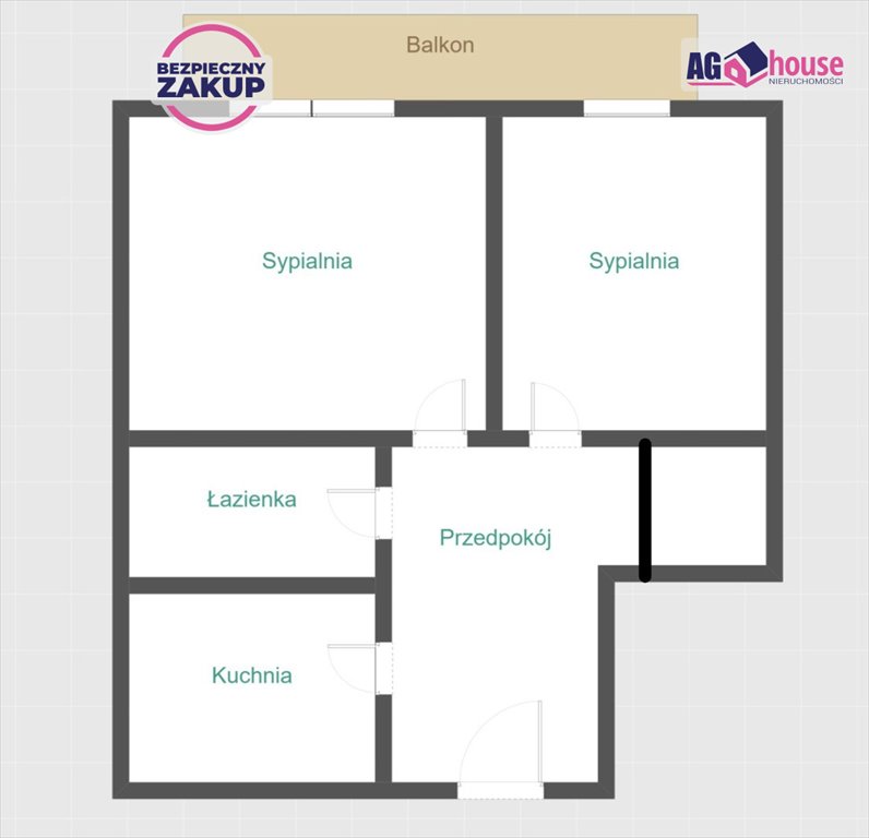 Mieszkanie dwupokojowe na sprzedaż Gdańsk, Przymorze, Kołobrzeska  46m2 Foto 11