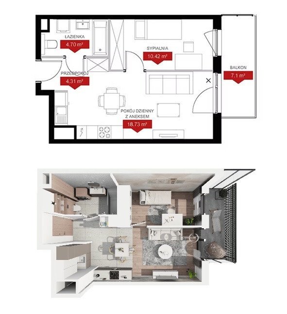 Mieszkanie dwupokojowe na sprzedaż Poznań, Jeżyce, Klemensa Janickiego  38m2 Foto 1