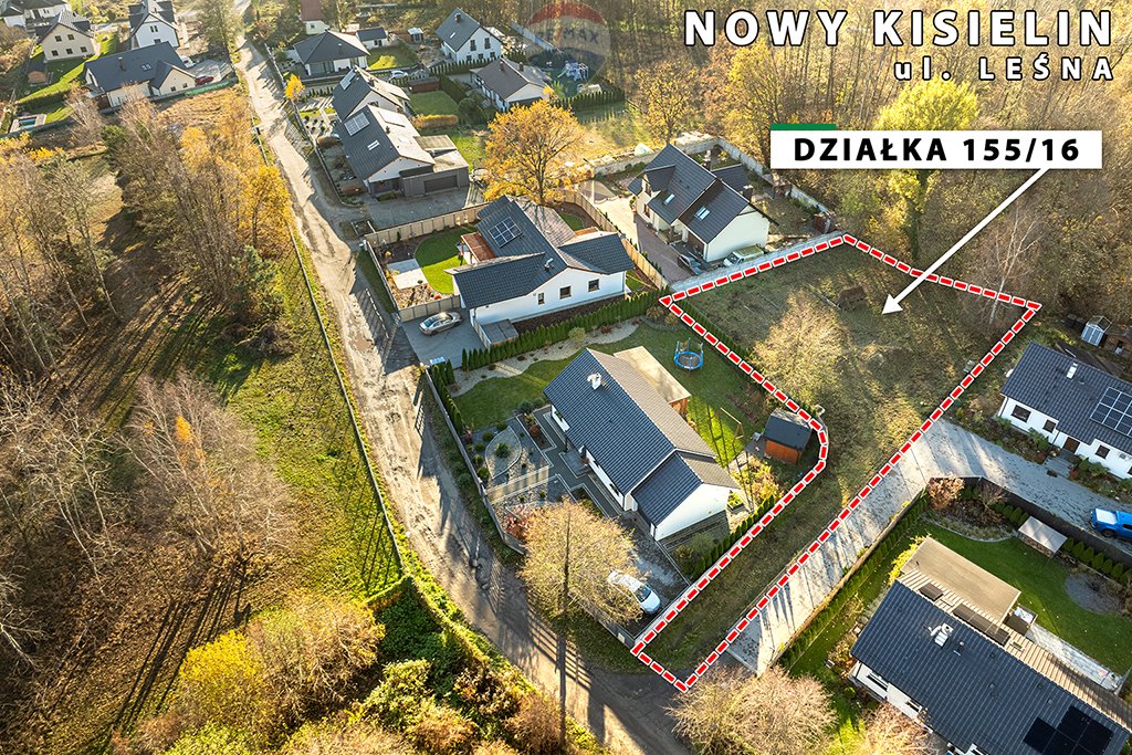 Działka budowlana na sprzedaż Zielona Góra, Nowy Kisielin, Nowy Kisielin-Leśna  990m2 Foto 1