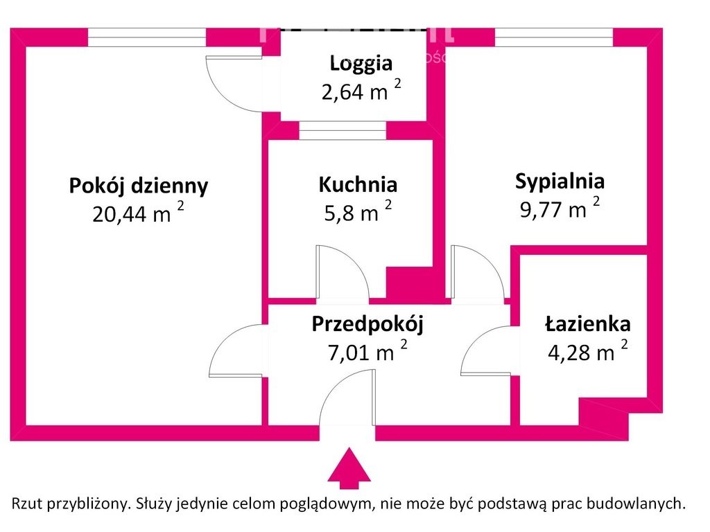 Mieszkanie dwupokojowe na sprzedaż Kraków, Płaszów, Płaszów, Myśliwska  47m2 Foto 4