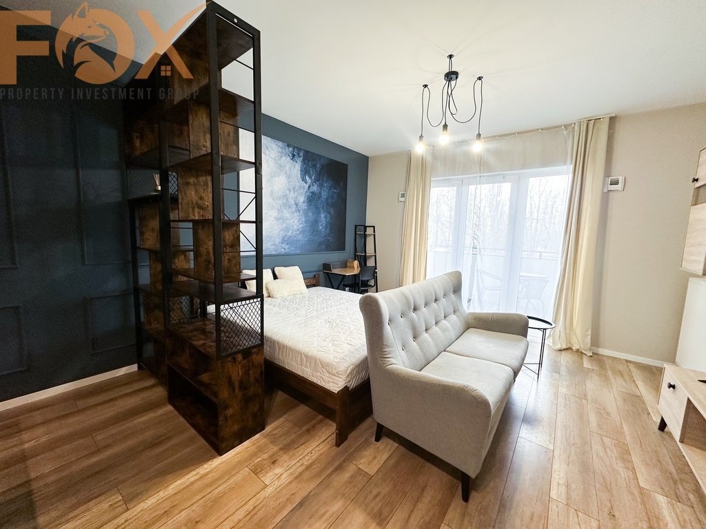 Nowoczesne studio z balkonem, pełne wyposażenie, blisko Manufaktury Łódź, Bałuty, Drewnowska 77  31m2 Foto 1