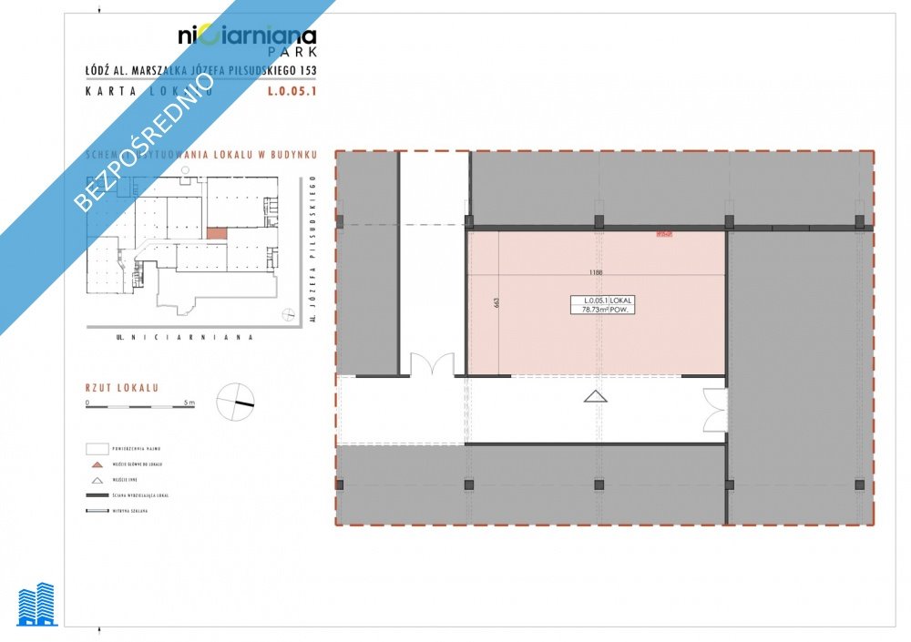 Lokal użytkowy na wynajem Łódź, Piłsudskiego 153  80m2 Foto 4