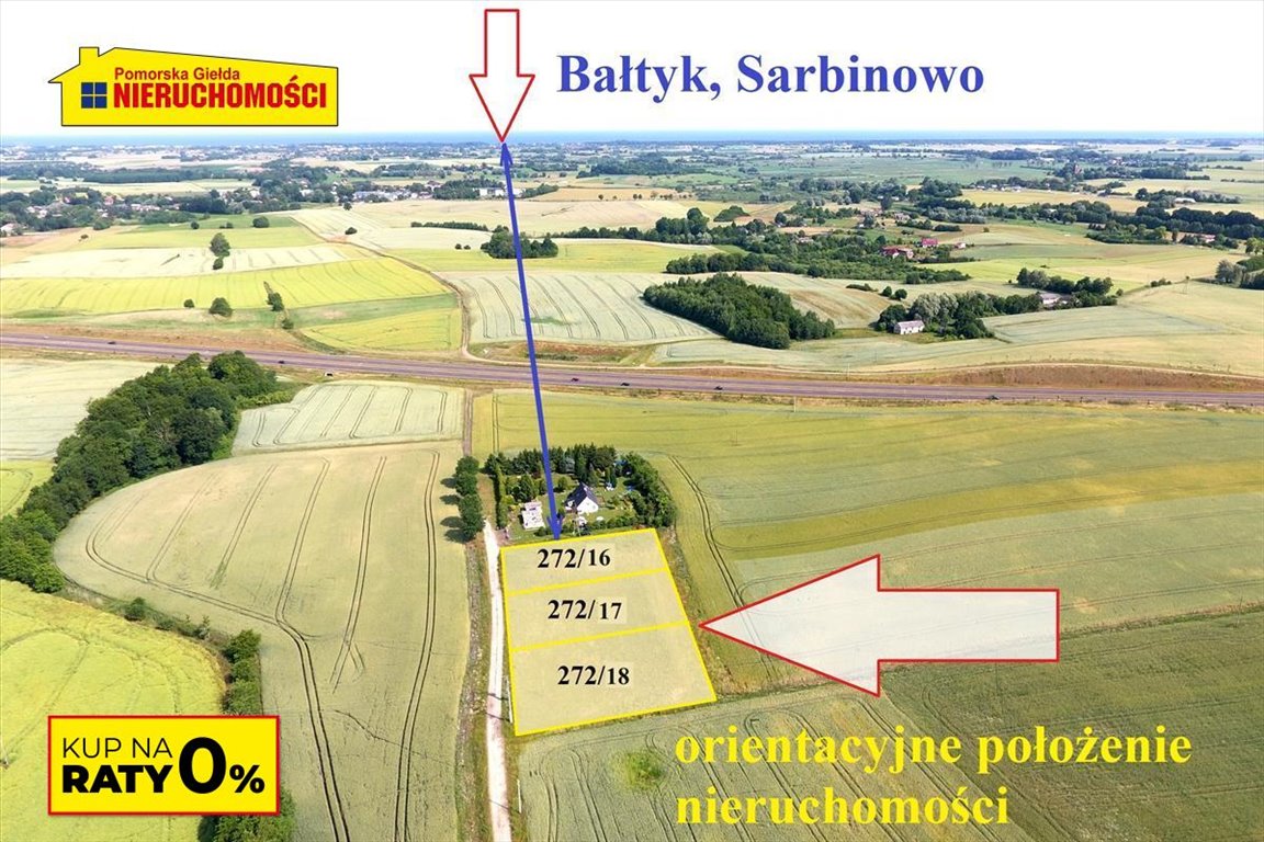 Działka budowlana na sprzedaż Będzino, działka  1 654m2 Foto 1